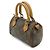 Pochette Mini Speedy Monogram Louis Vuitton Marrone - vista 3