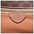 Céline Celine Vintage Macadam Circle Logo Canvas et cuir Marron - vue 6