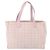 Bolsa Tote de Nylon Média da Linha de Viagem Chanel Rosa - vista 2