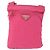 Prada Tessuto Small Messenger-Tasche mit Fronttasche Pink