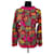 Kenzo Jungle bordeauxfarbener Pullover mit Blumen 1980er Mehrfarben Bronze