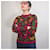 Kenzo Jungle bordeauxfarbener Pullover mit Blumen 1980er Mehrfarben Bronze - Ansicht 7