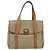 Céline Sac à main vintage Macadam en toile et cuir Celine Beige