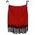 Gonna Christopher Kane in lana rossa e nera Nero Rosso