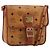 Borsa a Spalla MCM Logogram Vicetos PVC Marrone Oro Auth 163259