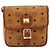 Borsa a Spalla MCM Logogram Vicetos PVC Marrone Oro Auth 163259 - vista 2