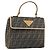 Borsa a mano in tela Zucca FENDI PVC marrone nero Auth 158200