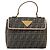 Borsa a mano in tela Zucca FENDI PVC marrone nero Auth 158200 - vista 13