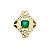 Autre Marque Anello in oro giallo, smeraldo e diamanti.