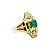 Autre Marque Anello in oro giallo, smeraldo e diamanti. - vista 3