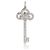 Tiffany & Co. Platin-Diamant Fleur De Lis Schlüsselanhänger