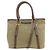 Borsa a mano in tela marrone Prada