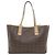 Borsa Tote MCM Logo Beige e Marrone Scuro PVC - vista 2