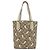 Borsa in PVC marrone e bianco Gucci