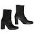 Botas negras Uterque de cuero elástico talla 38 Negro