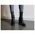 Botas negras Uterque de cuero elástico talla 38 Negro - vista 4