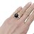 Anello Dinh Van in oro bianco e ematite. - vista 7