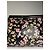 Clutch in pelle floreale vintage Marni nero rosa verde - vista 6