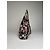 Clutch in pelle floreale vintage Marni nero rosa verde - vista 7
