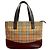 Borsa in pelle e tela Burberrys Marrone