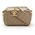 Camera Bolso de Hombro de Cuero Chanel Coco Mark Dorado Metálico