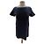 Abito oversize Chloé in seta e lana blu navy Nero