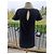 Abito oversize Chloé in seta e lana blu navy Nero - vista 4