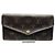 Portafoglio Lungo Monogramma Sarah di Louis Vuitton Marrone