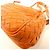 Bolsa de Ombro de Couro Bottega Veneta Laranja - vista 3