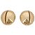 Saint Laurent Orecchino dorato rotondo a clip D'oro
