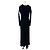 Autre Marque Vestido negro con botones de lana
