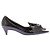 Prada Lackleder-Pumps mit floralem Applikation Schwarz - Ansicht 4