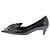 Prada Lackleder-Pumps mit floralem Applikation Schwarz - Ansicht 5