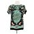Hermès Camiseta negra estampada en seda Multicolor