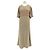 Vestido maxi de punto dorado con rayas Chanel