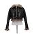 Prada Bomber Crop Jacke Schwarz Pelz