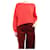 Ba&Sh Roter Alpaka-Mix Off-Shoulder-Pullover - Größe S