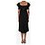 Halston Heritage Schwarzes Midikleid mit Rüschen an den Schultern - Größe UK 4 - Ansicht 2