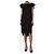 Halston Heritage Schwarzes Midikleid mit Rüschen an den Schultern - Größe UK 4 - Ansicht 3