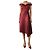 Alexander Mcqueen Burgunderfarbene Satin-Midikleid - Größe 6 Rot