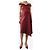 Alexander Mcqueen Burgunderfarbene Satin-Midikleid - Größe 6 Rot - Ansicht 3