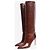 Paris Texas Brown croc-embossed knee-high stiletto boots - size EU 38 - view 2