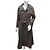 Cappotto vintage Hermès in pelle e pelliccia marrone Marrone scuro