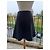 Saia Trapézio Miu Miu Preta de Lã com Renda e Pérolas Preto - vista 7