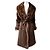 Abrigo de lana y piel Max Mara talla 38 visón Marrón oscuro
