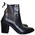 Botines de cuero negro Sartore