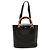 Borsa a secchiello convertibile in pelle di vitello nera Gucci Bamboo Diana piccola