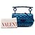 Borsa Valentino Mini Glitter Rockstud Spike blu - vista 12