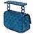 Borsa Valentino Mini Glitter Rockstud Spike blu - vista 2
