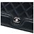 Wallet On Chain Chanel Schwarze CC gesteppte Lammleder Geldbörse mit Kette - Ansicht 6
